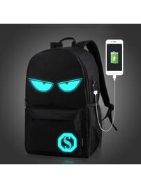 Рюкзак светящиеся в темноте c USB портом Devil