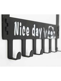 Вешалка накидная на дверь "Nice day" цвет черный
