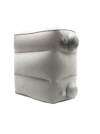 Трехярусная подушка-кроватка в самолет со встроенным насосом. Цвет серый