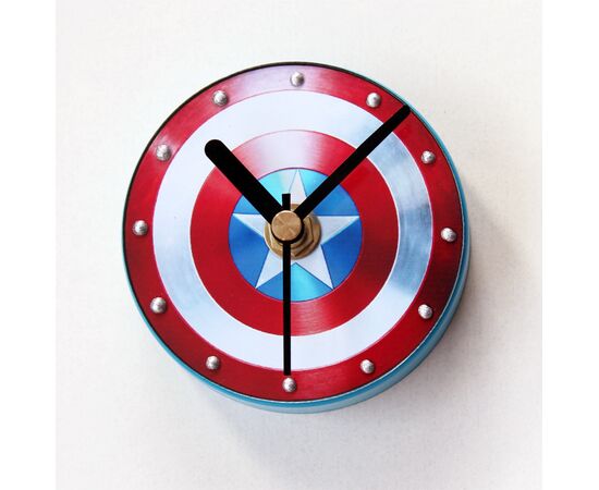 Магнитные часы на холодильник "Captain America"