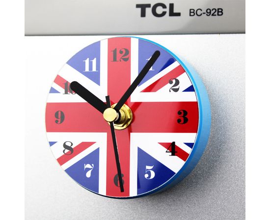 Магнитные часы на холодильник "Британский флаг"