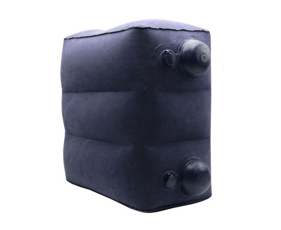 Трехярусная подушка-кроватка в самолет со встроенным насосом. Цвет синий
