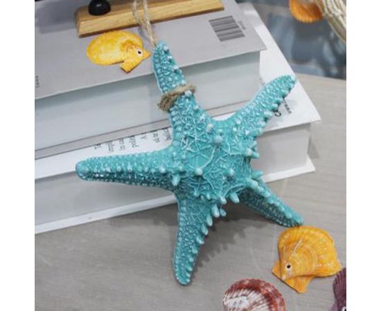 Морская звезда декоративная зеленая 16 см