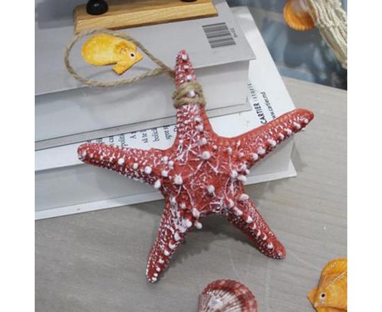 Морская звезда декоративная оранжевая 13 см